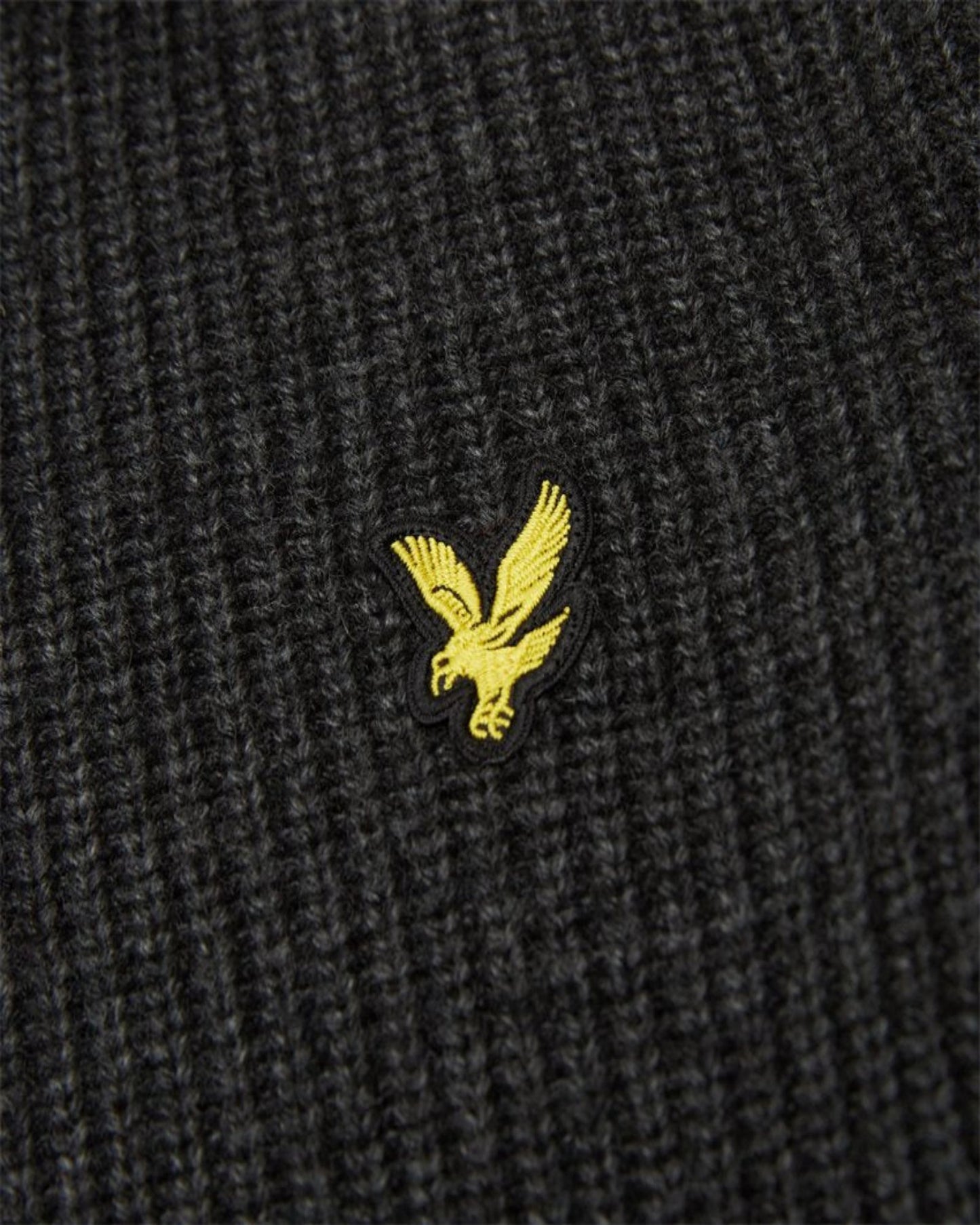 Suéter de canalé con cremallera de un cuarto y corte regular de Lyle &amp; Scott