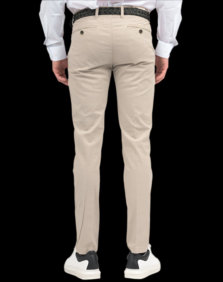 FOUR.TEN T910.223048 Casual Gabardine Basic Chino Trousers for Man