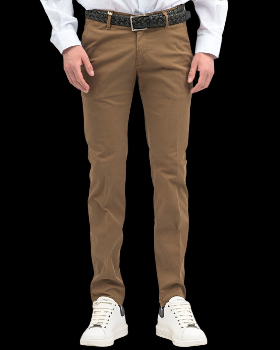 FOUR.TEN T910.223048 Casual Gabardine Basic Chino Trousers for Man