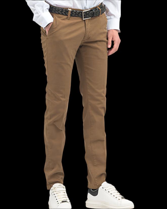 FOUR.TEN T910.223048 Casual Gabardine Basic Chino Trousers for Man