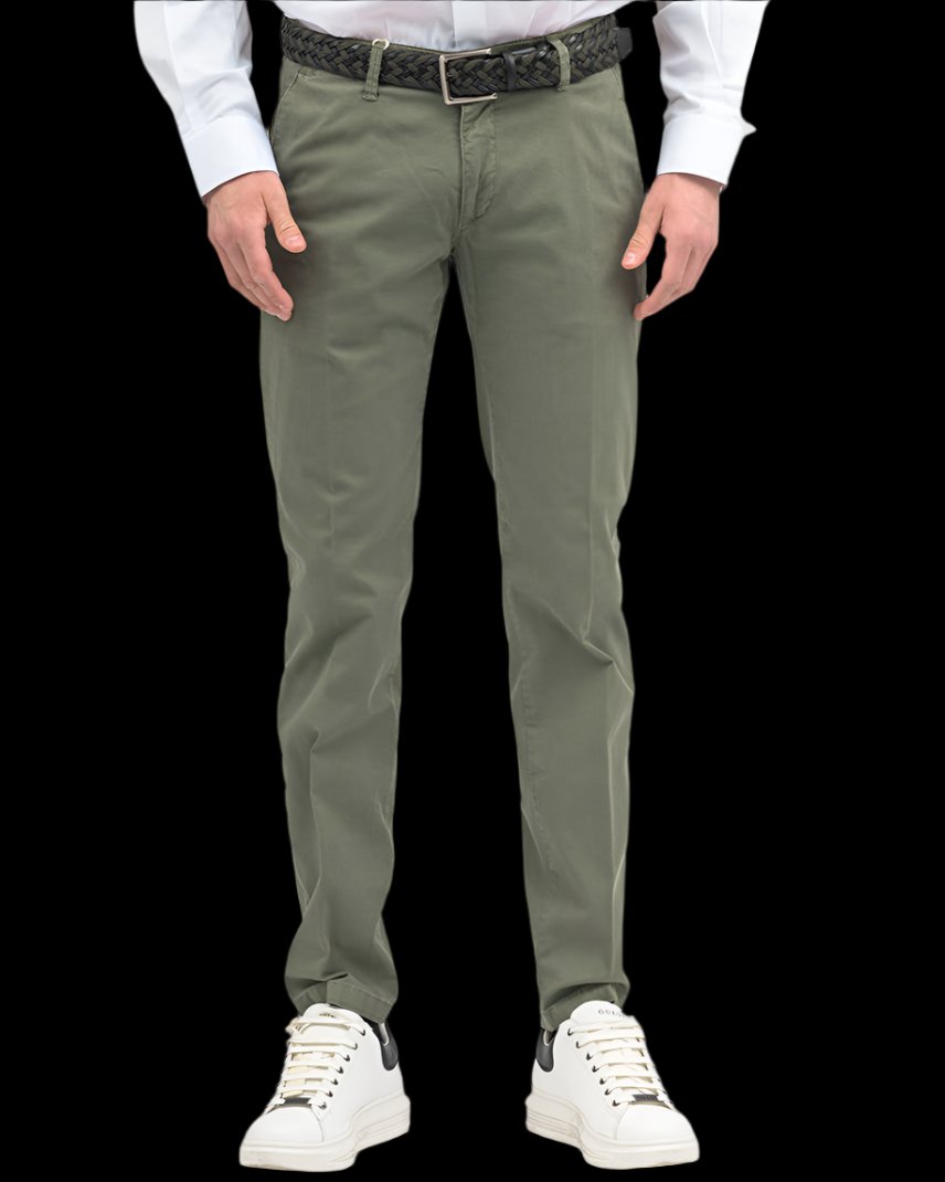 FOUR.TEN T910.223048 Casual Gabardine Basic Chino Trousers for Man