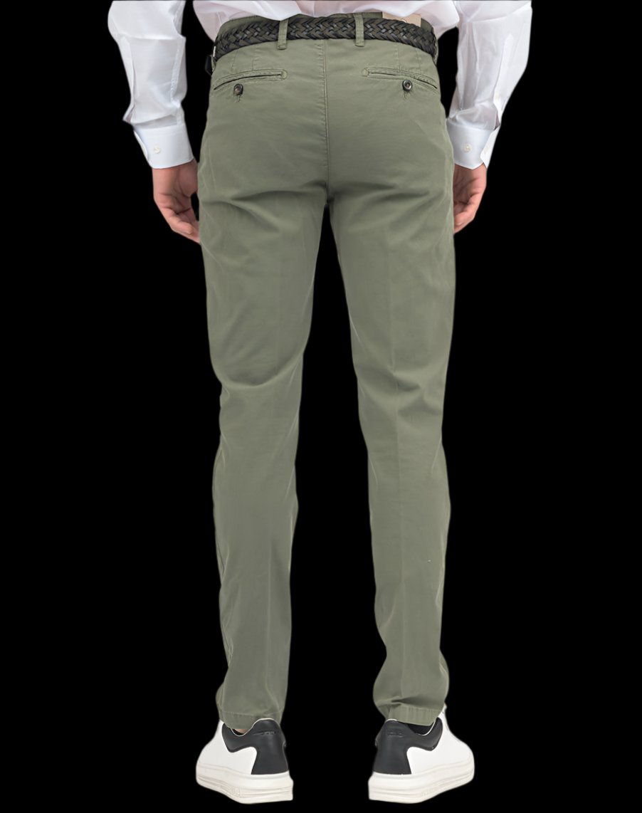 FOUR.TEN T910.223048 Casual Gabardine Basic Chino Trousers for Man