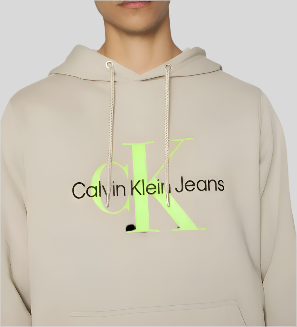 CALVIN KLEIN : Stylish and Comfortable Seasonal Monologue Regular Hoodie for Men