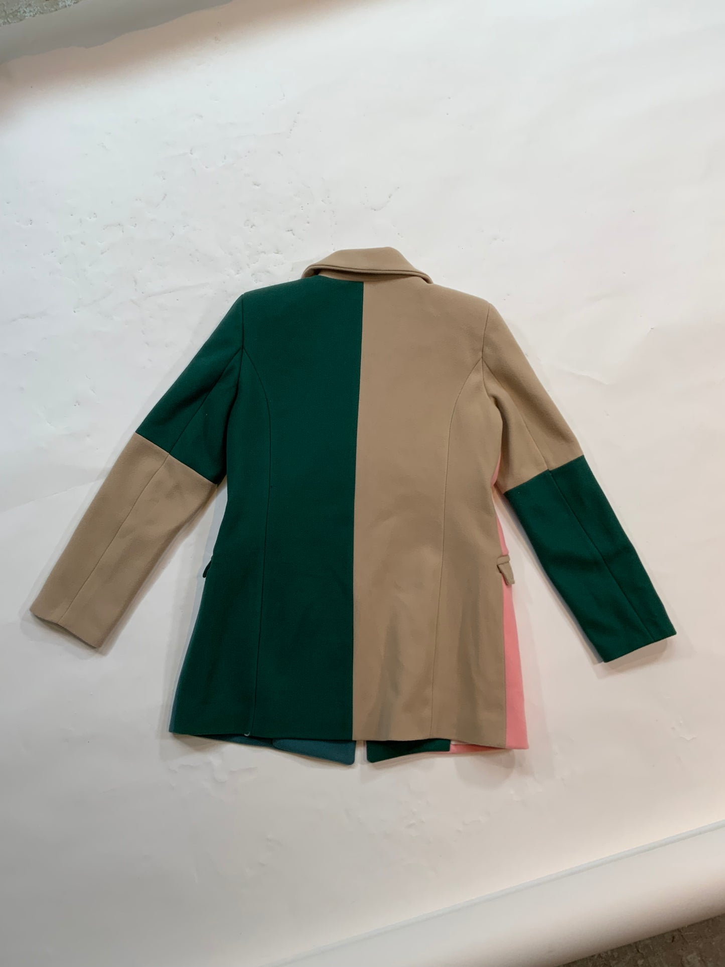 J'AIME WOMAN COAT PINK GREEN BEIGE