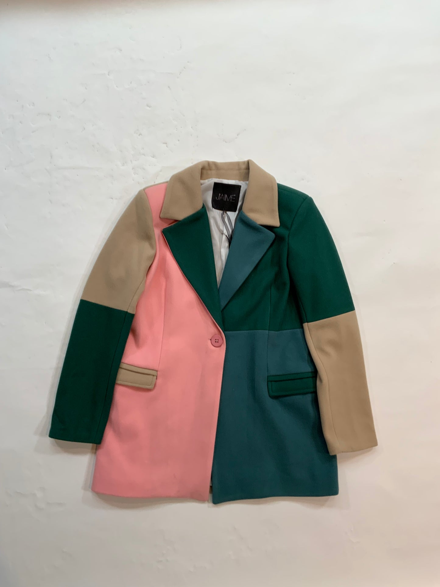 J'AIME WOMAN COAT PINK GREEN BEIGE