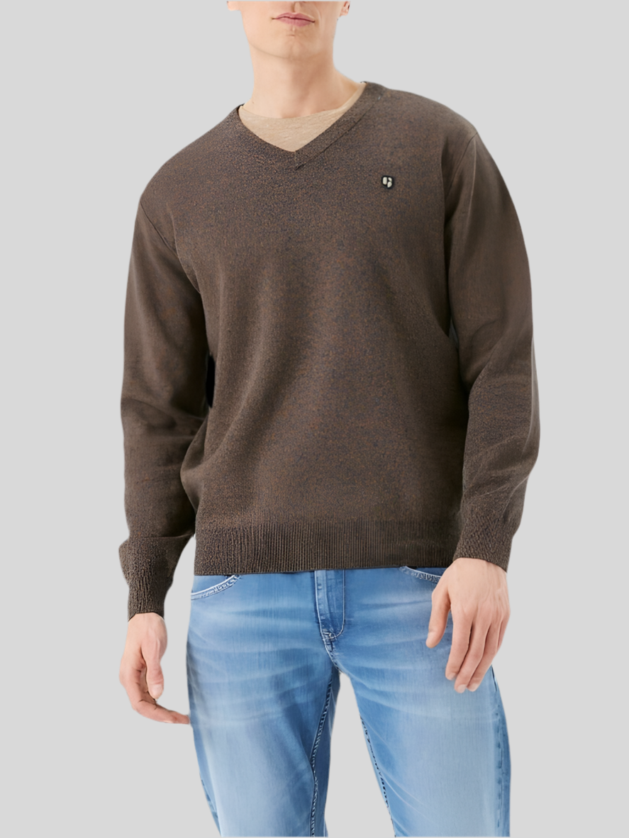 GARCIA : Long Sleeve V-Neck Sweater For Man