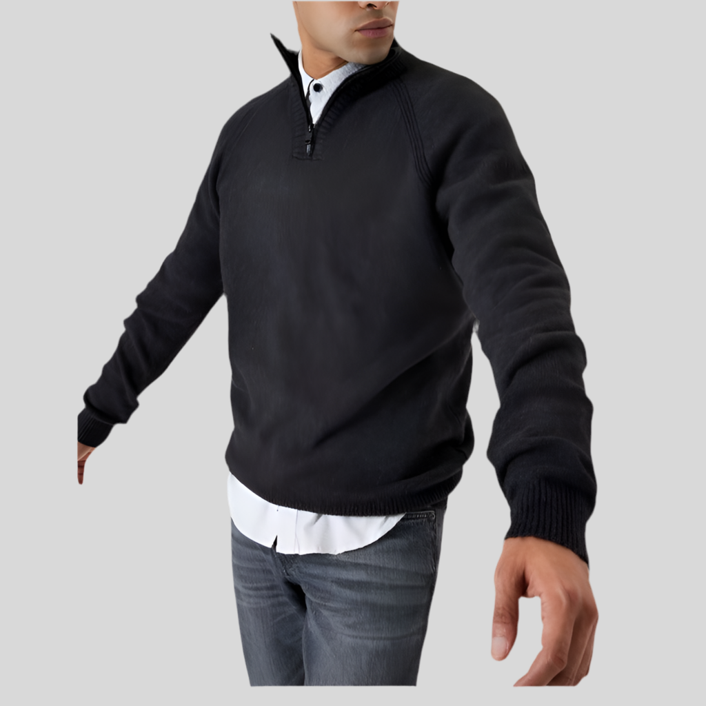 GARCIA : Long Sleeve Half Zip Sweater for Man