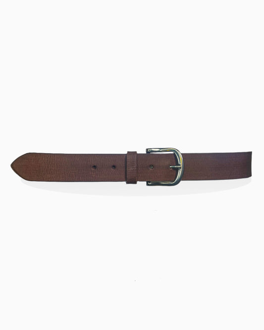 Best Italian Brand Leather Belt Brown Grated