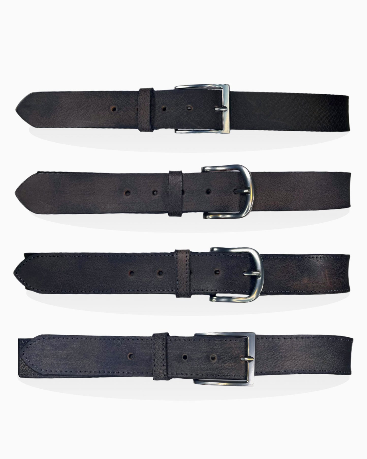 Best Italian Brand Leather Belt Dark Grey