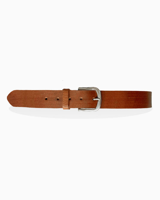 Best Italian Brand Leather Belt Brown Grated