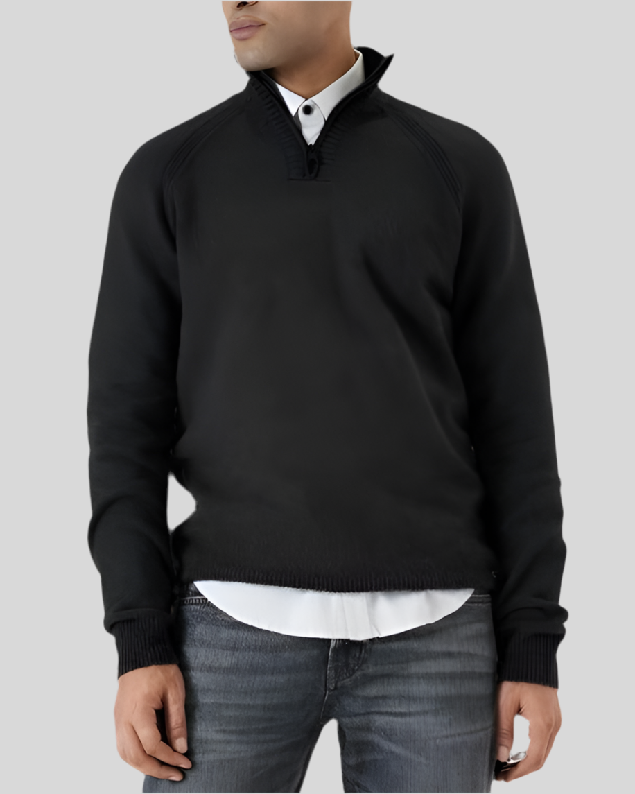 GARCIA : Long Sleeve Half Zip Sweater for Man