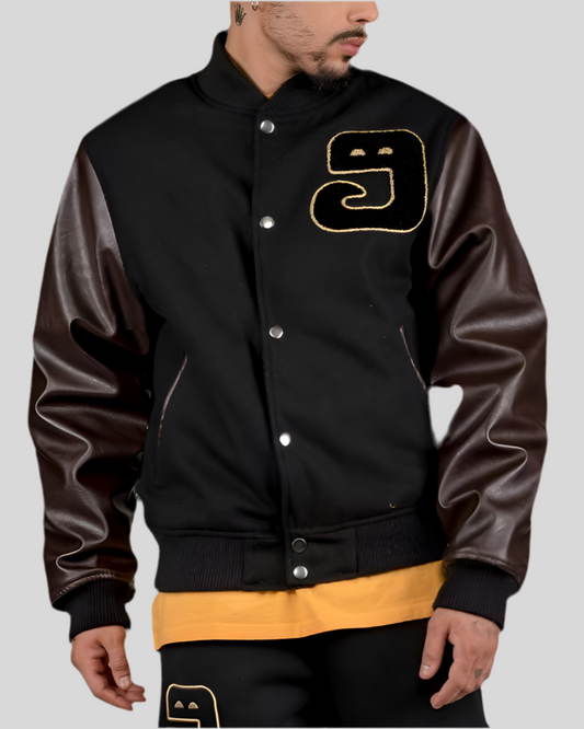 GRIMEY : Baseball Jacket "LUST MANTRA" - Black