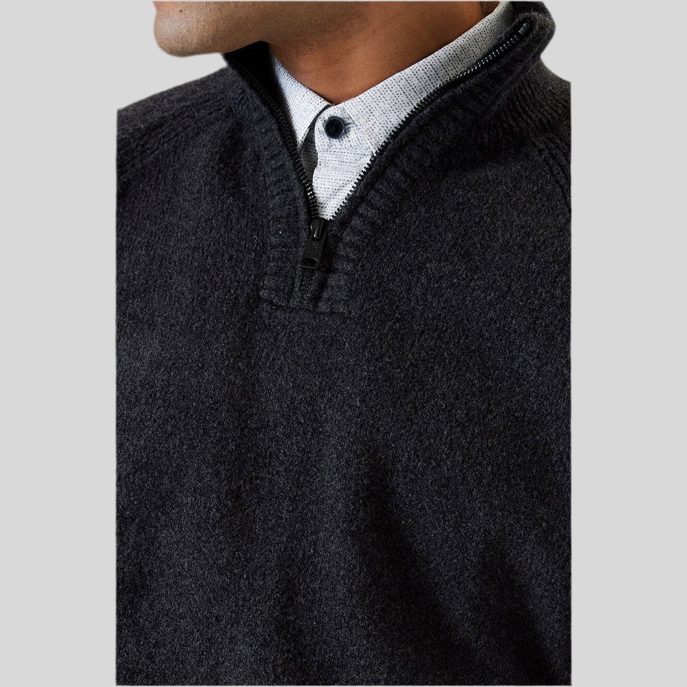 GARCIA : Long Sleeve Half Zip Sweater for Man