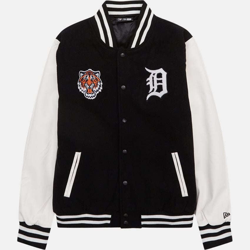 NUEVA ERA: Chaqueta de béisbol negra y blanca de los DETROIT TIGERS