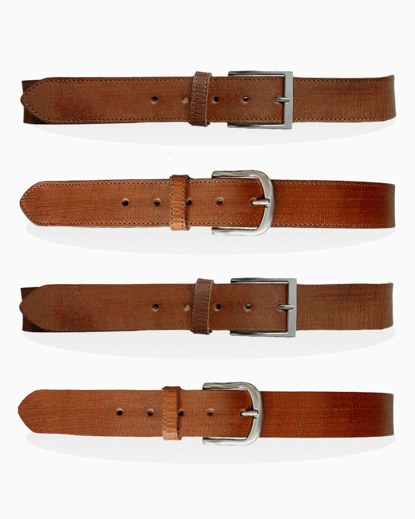 Best Italian Brand Leather Belt Brown Grated