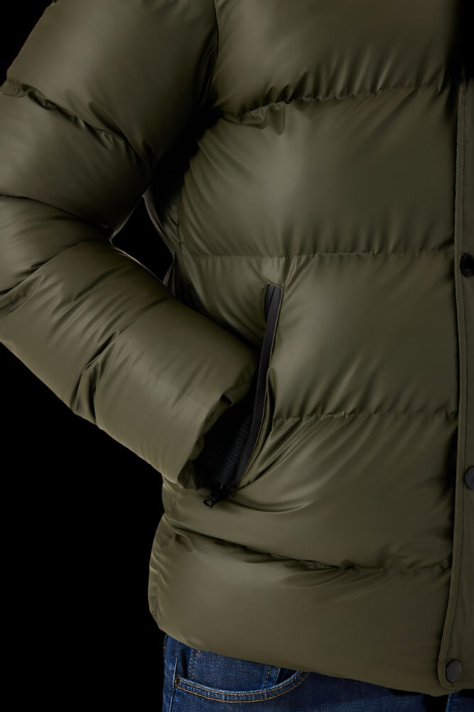 GARCIA : Dark Green Puffer Jacket for Man