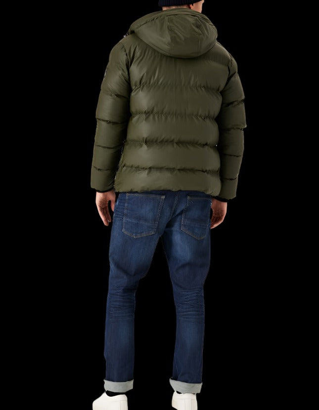 GARCIA : Dark Green Puffer Jacket for Man