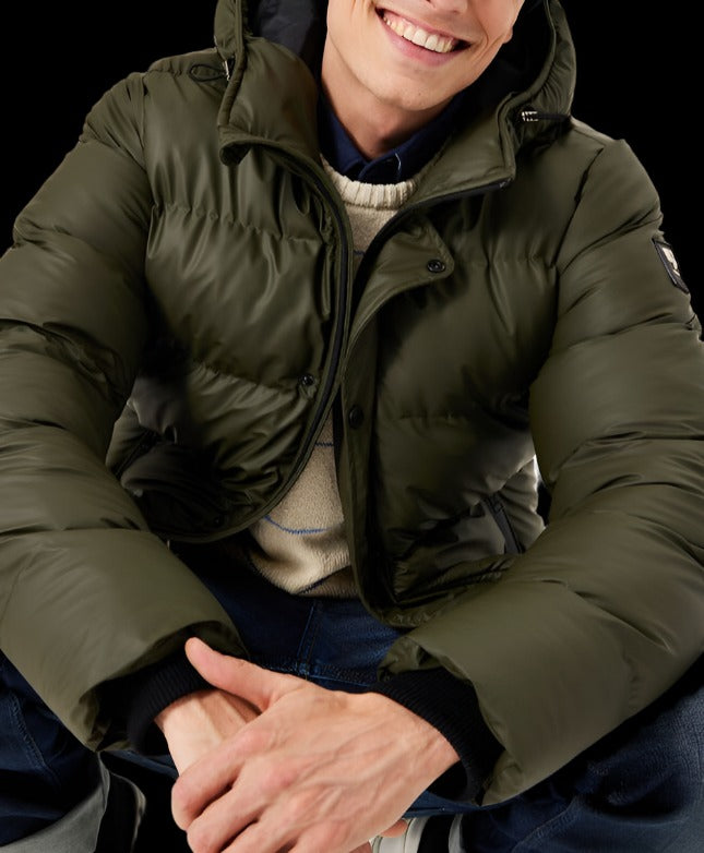 GARCIA : Dark Green Puffer Jacket for Man